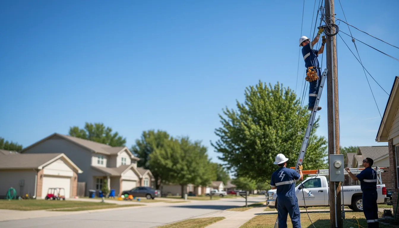 Residential electrician providing installation services in Springville, PA